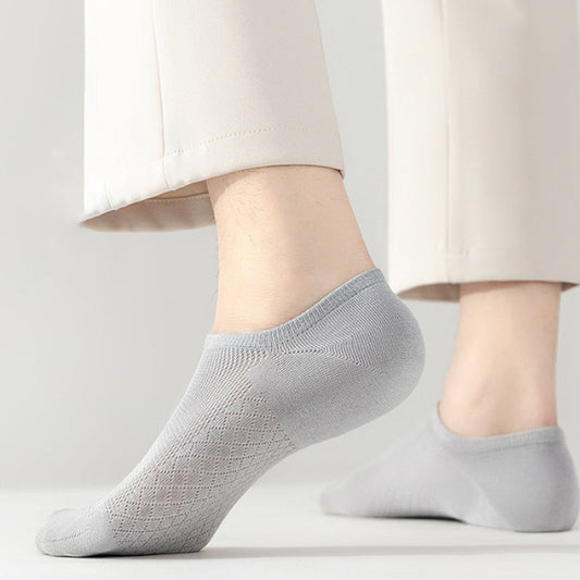 Herr enfärgade mesh-sockor med andningsfunktion