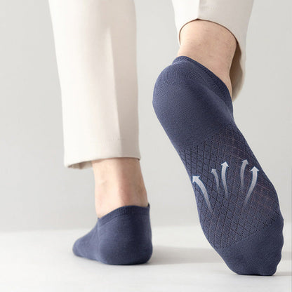 Herr enfärgade mesh-sockor med andningsfunktion
