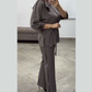 ✨ Lyxigt Tvådelat Set med Leoparddetaljer – Elegans, Komfort & Sofistikerad Stil ✨