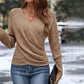 🎁Elegant Casual Stickad Damtopp med V-ringning