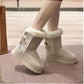 Damskor med plattform och rosettdetalj
