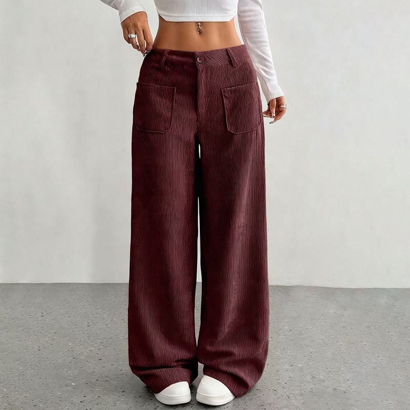 🔥50 % RABATT🔥 Dambyxor i casualstil – lös passform och hög midja för maximal komfort och stil 👖✨