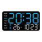 ⏰ Endast nu 49% rabatt!🔥Stor digital väggklocka med LED-display, datum och termometer