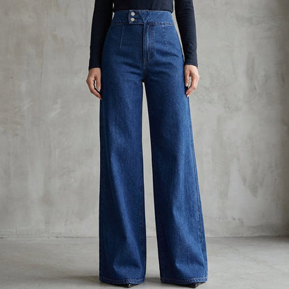 💖Högmidjade jeans med vida ben för damer