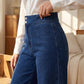 💖Högmidjade jeans med vida ben för damer
