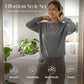 👚 60% RABATT! 👖 Damset Långärmad Top & Vida Byxor – Mjukt Tyg, Avslappnad Passform & Koordinerat Uppseende ✨