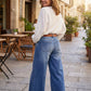 ⏳Begränsad tid 50% rabatt⏰Kvinnors vintage högmidjade breda jeans👖