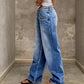 🔥Lättillverkad Chic Slapppassande Vida Ben Jeans – Gradientvättad, Högkvalitativt Jeansmaterial & Komfort Hela Dagen 👖✨