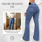 🔥🎁Nyhet 50 % RABATT🔥Högmidjade stretchiga flare-jeans för damer