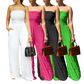 Strapeless skrynklig jumpsuit med vida ben