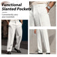 👖 50% RABATT! ✨ Casual Plisserade Byxor med Vida Ben för Herr – Bekväm passform, Modern stil & Mångsidig 🏠