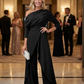 Elegant jumpsuit med en axel för kvinnor👗