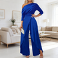 Elegant jumpsuit med en axel för kvinnor👗