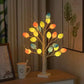 ✨Bordsbjörk med 24 LED-upplysta ägg🌳💡