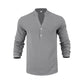 Avslappnad Henley-t-shirt för män