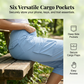 Lette cargobukser i capri-lengde for kvinner