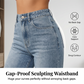 Kvinnors hövmidjade raka jeans