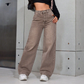 Kvinnors hövmidjade raka jeans