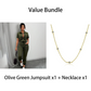 Jumpsuit med korta ärmar och knappar fram för dam