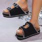 👡 50% RABATT! ✨ Sandaler med Dubbla Spännen & Korkklack – Elegant Design, Bekväm Passform & Perfekt För En Stilsäker Sommarlook 💎