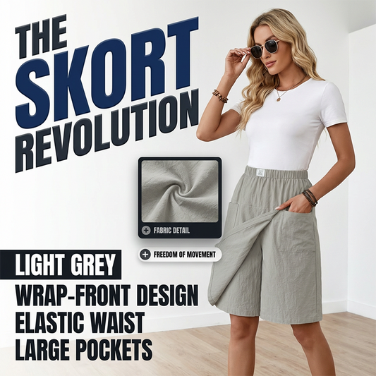 Skort med elastisk midja för damer