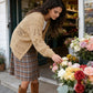 🧶 50% RABATT NU! 🌸 Dam Öppen Front Lös Stickad Kofta – Pointelle-textur & Fladdermusärmar – Enkel Bohemisk Elegans 🍁
