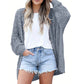🧶 50% RABATT NU! 🌸 Dam Öppen Front Lös Stickad Kofta – Pointelle-textur & Fladdermusärmar – Enkel Bohemisk Elegans 🍁