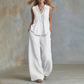 Elegant Loose Fit Sleeveless Top & Pants Set