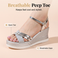 👡🌬️ Sandaler med öppen tå och ankelrem för dam – gör dig längre och bekväma – Betala vid leverans ✨✅