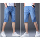 👖💨 Lätta stretch denimshorts för män med 3D-passform