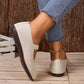 👟🌬️ Andningsbara stickade ballerinaskor med halkskydd