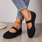 👟🌬️ Andningsbara stickade ballerinaskor med halkskydd