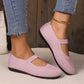 👟🌬️ Andningsbara stickade ballerinaskor med halkskydd