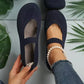 👟🌬️ Andningsbara stickade ballerinaskor med halkskydd