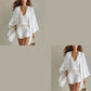 🤍 3-delat fritidsset för damer✨ Loungewear med tunika, topp & shorts – luftiga hemkläder för semestern & vardagen