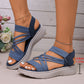 🔥 50% RABATT 👡✨ Elastiska korsbandssandaler med plattform – lätt, stabil & perfekt komfort för hela dagen 🌿
