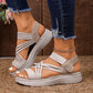 🔥 50% RABATT 👡✨ Elastiska korsbandssandaler med plattform – lätt, stabil & perfekt komfort för hela dagen 🌿