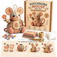 🧵 50% RABATT NU! 🐭 Vintage Lapptäcksmus DIY-kit – Allt Ingår, Steg-för-steg-guide & Charmig 3D-design – Avkopplande Hantverk & Perfekt Present 🎁