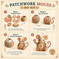 🧵 50% RABATT NU! 🐭 Vintage Lapptäcksmus DIY-kit – Allt Ingår, Steg-för-steg-guide & Charmig 3D-design – Avkopplande Hantverk & Perfekt Present 🎁