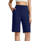 🩳 50% RABATT NU! 🚶‍♀️ Kvinnors stretch promenadshorts – 4-vägs stretch, hög midja & knälängd – Andningsbara, djupa fickor & skavfri – perfekta för vandring, resor eller vardag 🌸