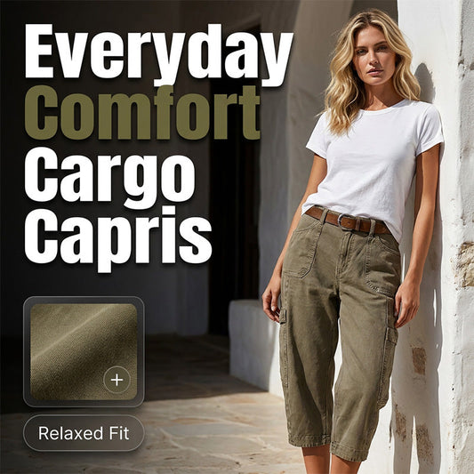 60 %  RABATT🔥Avslappnade, lediga capribyxor i cargostil✨