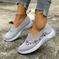 👟🌸 Blommiga mesh slip-on skor