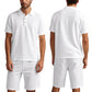 🧥🩳 2-delat set för män – avslappnad look, hög komfort. Perfekt för vardag och semester!