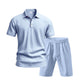 🧥🩳 2-delat set för män – avslappnad look, hög komfort. Perfekt för vardag och semester!