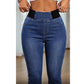 🔥 50% RABATT 👖 Högmidjade denim capribyxor för dam ✨ Bekväm elastisk midja, smickrande passform & perfekt för sommaren ☀️