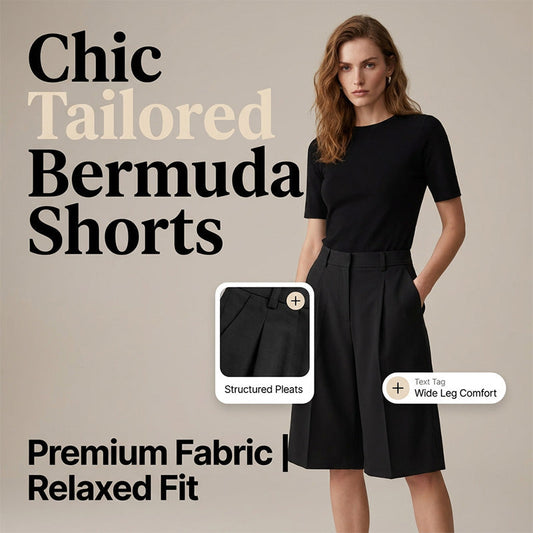 👖 50% RABATT NU! 🌸 Nyhet & Bästsäljare – Lösa Bermudashorts för dam – Hög Midja & Andningsbart Tyg ✨