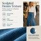 💙👗 Högmidjad asymmetrisk denimkjol