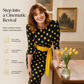👗🌸 Elegant klänning i retrostil med polka-mönster – tidlös och feminin