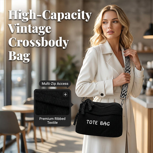 🔥60% RABATT NU!🔥 Dam Vintage Crossbody-väska med Stor Kapacitet