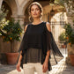 👚🌿 Lätt off-shoulder blus med volanger